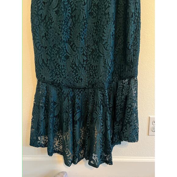 City Chic Floral Lace Maxi Dress Womens 18 Whimsigoth Forest Fairy Green Formal - Picture 12 of 15